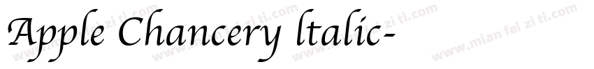 Apple Chancery ltalic字体转换